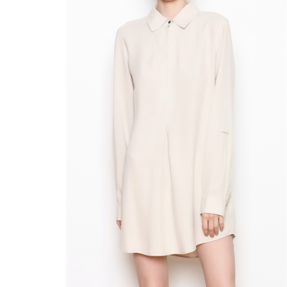 Tyler Boe Tina Silk Boadcloth Shirt Tinic Cream